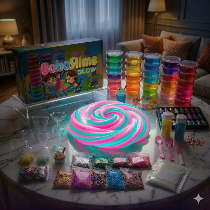 Zestaw Slime 128w1 Świecący w ciemności